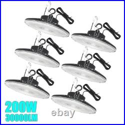 6 Pack UFO High Bay LED Light 200W Shop Garage Lamp Commercial Lighting Fixtures 6 Pack UFO High Bay LED Light 200W Shop Garage Lamp Commercial Lighting Fixtures