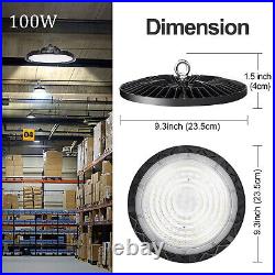 6 Pcs 100W UFO LED High Bay Light Industrial Commercial Warehouse Factory Light