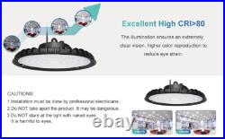 6 Pcs 100W UFO Led High Bay Lights Industrial Commercial Garage Gym Shop Light