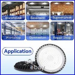 6 Pcs UFO Led High Bay Light 300W Commercial Warehouse Garage Workshop Gym Light