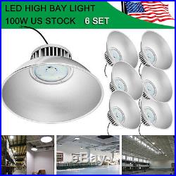 6 Sets 100W LED High Bay Light Lamp Lighting Warehouse Fixture Factory 110V