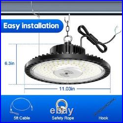 6 pcs 150W UFO LED High Bay Light with Motion Sensor Smart High Bay LED Light