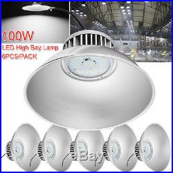 6x 100W LED High Bay Lamp Commercial Warehouse Factory Industrial Shed Lighting