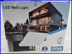 6x LED Wall Pack Lights 60W 9000lm Commercial Outdoor Security Lighting IP65