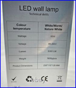 6x LED Wall Pack Lights 60W 9000lm Commercial Outdoor Security Lighting IP65