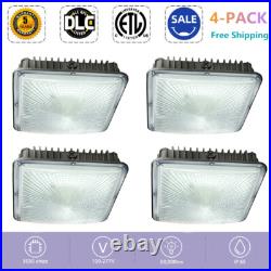 70W LED Canopy Light Commerical Outdoor Gas Station Square LED Lights IP65 4Pack