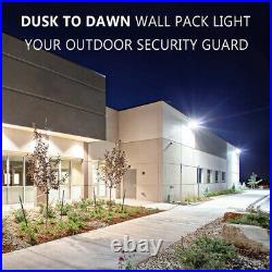 80W 100-277V LED Wall Pack Light with photocell Dusk to Dawn Outdoor 10400LM