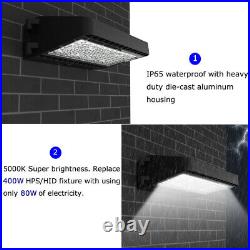 80W Commercial LED Wall Pack Lights Outdoor Area Security Industrial Light 2Pack