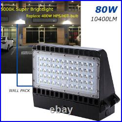 80W Commercial LED Wall Pack Lights Outdoor Area Security Industrial Light 2Pack