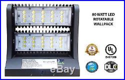 80 Watt Led Wall Pack, Adjustable, 5700k, Daylight, Ul/dlc Listed, Security Light