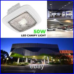 8PACK LED Canopy Garage Lights 50W Commercial Ceiling Area Light 5000K