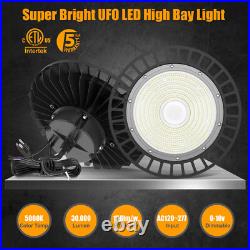 8PACK US PLUG Led UFO Warehouse High Bay Light 200W 30000LM AC100-277V Dimmable