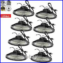8PCS 150W UFO LED High Bay Light Shop Work Warehouse Industrial Lighting 5000K