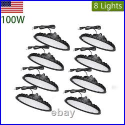 8Pack 100W UFO Led High Bay Light Gym Industrial Warehouse Factory Light Fixture
