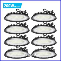 8Pack 200W UFO LED High Bay Light Commercial Industrial Factory Garage Gym Light