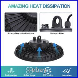 8Pack 300W UFO Led High Bay Light 300Watt Factory Gym Warehouse Industrial 6000K