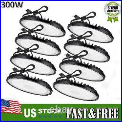 8Pack 300W UFO Led High Bay Light Commercial Factory Industrial Warehouse Light