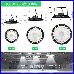 8Pack 300W UFO Led High Bay Light Factory Warehouse Commercial Light Fixtures