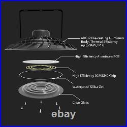 8Pack 300W UFO Led High Bay Light Factory Warehouse Commercial Light Fixtures