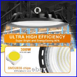 8Pack 300W UFO Led High Bay Light Industrial Commercial Warehouse Led Shop Light