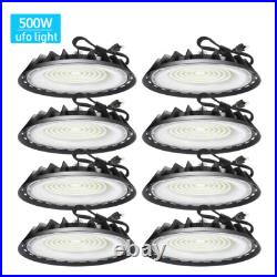 8Pack 500W UFO Led High Bay Light Commercial Industrial Warehouse Light 90-277V
