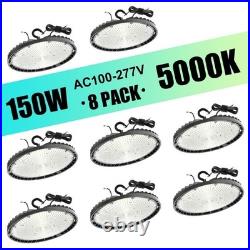 8Pack Commercial 150W UFO LED High Bay Light Factory Warehouse Barn Shop Lights