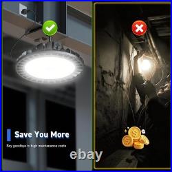 8Pack UFO High Bay Area Lighting 150With120With90W 4500K/5000K/5700K LED Shop Lights