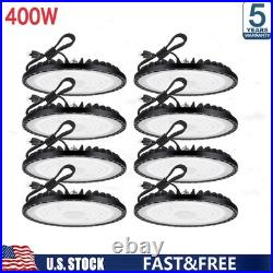 8Pack UFO Led High Bay Light 400W Industrial Commercial Factory Shop Light 6000K