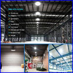 8Pcs 100W UFO LED High Bay Light Fixtures Factory Warehouse Work Lighting 6000K