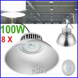8X 100W Watt LED High Bay Light Lamp Warehouse Fixture Factory Shed Lighting