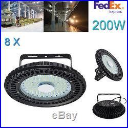 8X 200W LED High Bay Light Warehouse Industrial Factory Lamp Shed Light 110V