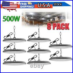 8X 500W UFO Led High Bay Light Commercial Industrial Warehouse Garage Light