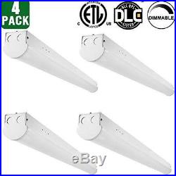 8' Linear 64W LED Light Fixture Commercial Shop Light 8636lm- Pack of 4