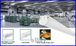 8' Linear 64W LED Light Fixture Commercial Shop Light 8636lm- Pack of 4