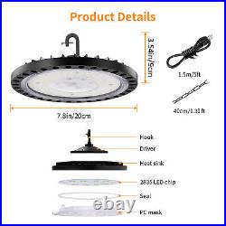 8 Pack 100W LED UFO High Bay Light 100 Watts Commercial Factory Warehouse Light
