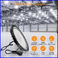 8 Pack 100W LED UFO High Bay Light 100 Watts Commercial Factory Warehouse Light