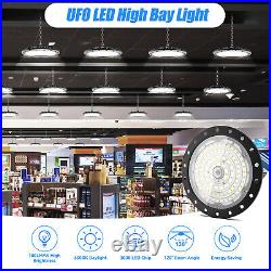 8 Pack 100W UFO LED High Bay Light Shop Lights Industrial Factory Warehouse Lamp