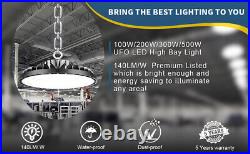 8 Pack 100W UFO Led High Bay Light 14000lm Warehouse Commercial Garage Gym Light