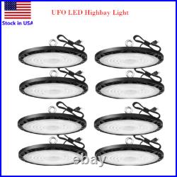 8 Pack 100W UFO Led High Bay Light Factory Warehouse Commercial Led Shop Lights