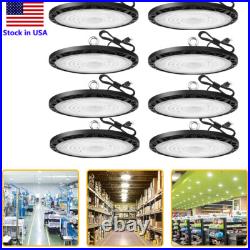 8 Pack 100W UFO Led High Bay Light Factory Warehouse Commercial Led Shop Lights