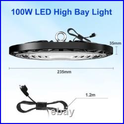 8 Pack 100W UFO Led High Bay Light Factory Warehouse Commercial Led Shop Lights