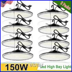 8 Pack 150W UFO LED High Bay Light Shop Industrial Commercial Factory Warehouse