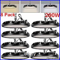 8 Pack 200W Led UFO High Bay Light Industrial Commercial Factory Warehouse Shop