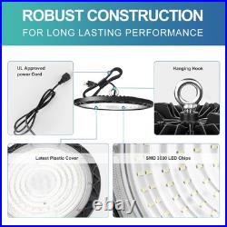 8-Pack 200W UFO LED High Bay Lights Commercial Grade for Warehouses & Garages
