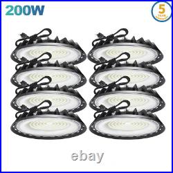 8 Pack 200W UFO Led High Bay Light Commercial Industrial Factory Led Shop Light