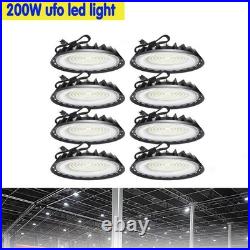 8 Pack 200W UFO Led High Bay Light Commercial Industrial Warehouse Shop Lights