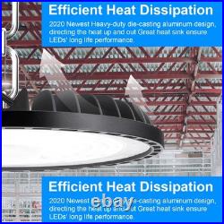 8 Pack 200W UFO Led High Bay Light Factory Commercial Warehouse Industrial Shop