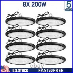 8 Pack 200W UFO Led High Bay Light Industrial Commercial Factory Warehouse Light