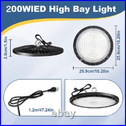 8 Pack 200W UFO Led High Bay Light Shop Industrial Commercial Factory Warehouse