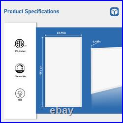 8 Pack 2x4 Commercial LED 7800LM Dimmable Drop Ceiling Flat Panel Troffer Light